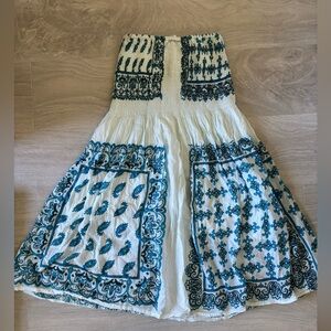 Bohemian Blue and White Skirt/dress
